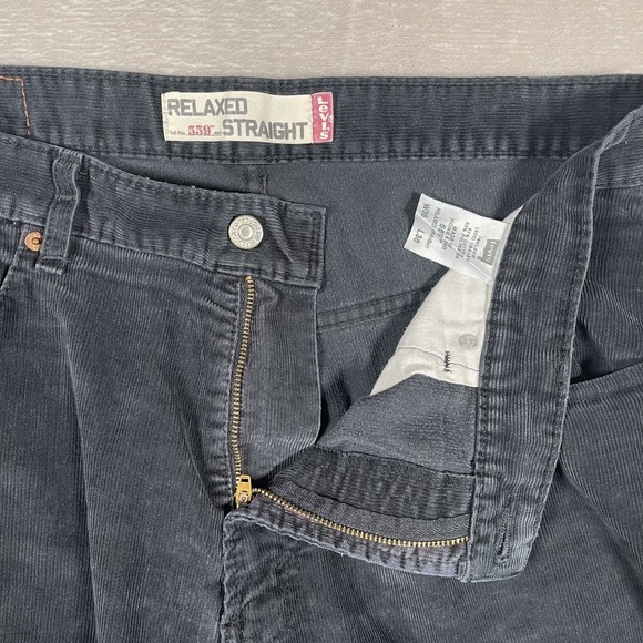 Levi's Men's 559 Relaxed Straight Pants Corduroy Casual 36x30 Black - Picture 2 of 8